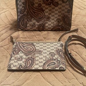 Michael Kors Paisley purse and wallet set